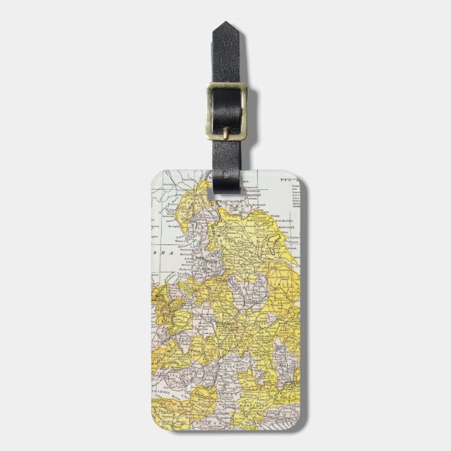 ÉTIQUETTE À BAGAGE CARTE : L'ANGLETERRE ET LE PAYS DE GALLES (Devant Vertical)