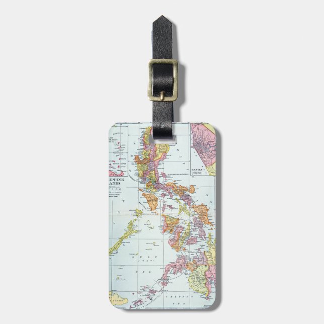 ÉTIQUETTE À BAGAGE CARTE : PHILIPPINES, 1905 (Devant Vertical)