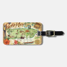 Étiquette À Bagage Carte Porto Rico