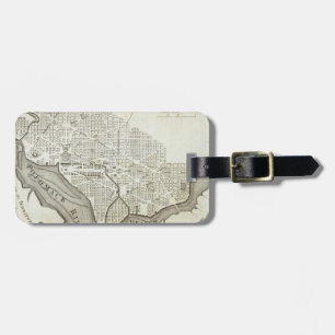 Étiquette À Bagage Carte vintage de DC de Washington (1794)