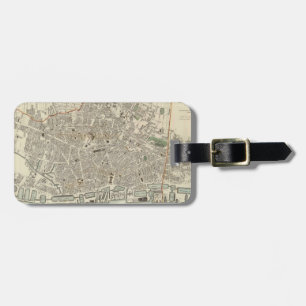 Étiquette À Bagage Carte vintage de Liverpool Angleterre (1836)