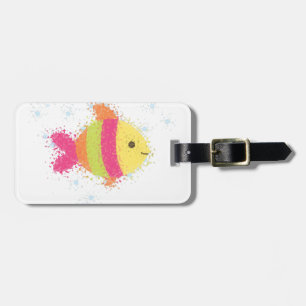 Étiquette À Bagage Carton de poisson mignon