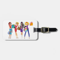 CARTOON SHOPPPING FILLES VECTEURS STYLE MODE S'AMU