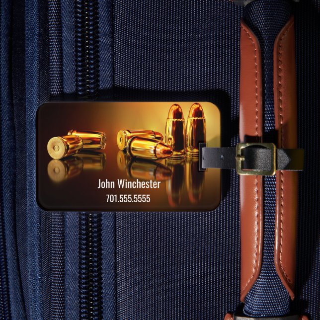 Étiquette À Bagage Cartouches dorées personnalisées (Insitu Rectoal 4)