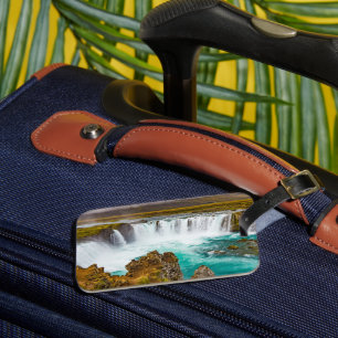 Étiquette À Bagage Cascade de Godafoss, Islande