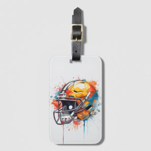 Étiquette À Bagage Casque de football motivationnel inspirant