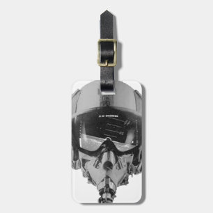 Étiquette À Bagage Casque de pilote de chasse et altimètre