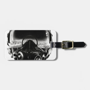 Étiquette À Bagage Casque de pilote de combat