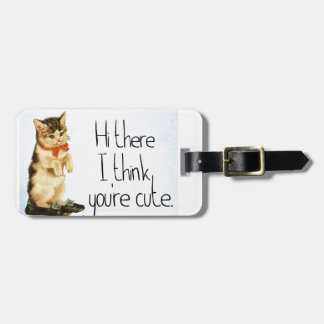 Étiquette À Bagage Cat Dit