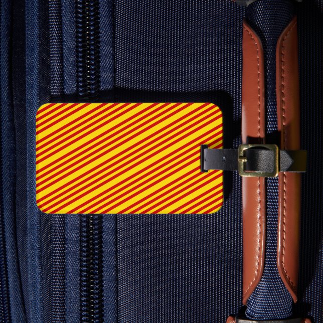 Étiquette À Bagage Catalogne Drapeau & Catalan - La Senyera /travel (Insitu Rectoal 4)