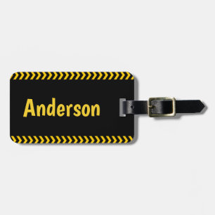 Étiquette À Bagage Caution Tape Pattern Travel Tag