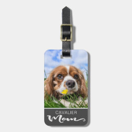 Étiquette À Bagage Cavalier King Charles Spaniel Maman Photo de Chien