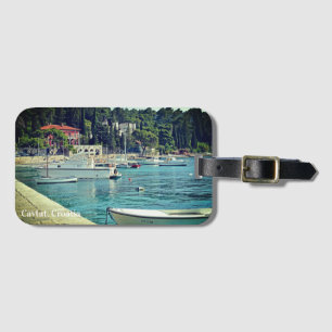 Étiquette À Bagage Cavtat, Croatie vue sur l'eau