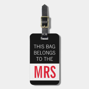 Étiquette À Bagage Ce sac appartient à Mme rose indien