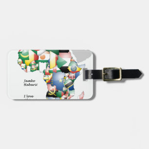 Étiquette À Bagage Célébration de l'Afrique dans le design des drapea