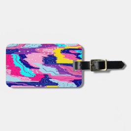 Étiquette À Bagage Célébration de l'art Abstrait couleur