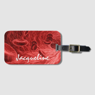 Étiquette À Bagage Cellules de sang rouge dans la veine