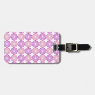 Étiquette À Bagage Cercles rose et violet motif
