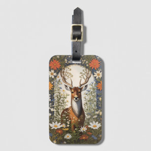 Étiquette À Bagage Cerf au milieu de la marguerite