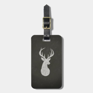 Étiquette À Bagage Cerfs communs avec le dessin de craie