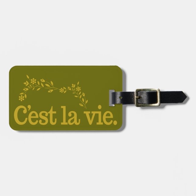 Étiquette À Bagage C'est La Vie tag personnalisé (Devant horizontal)