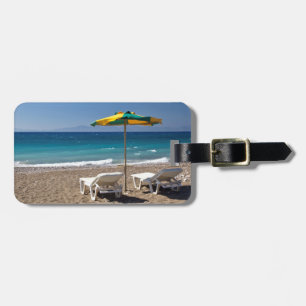 Étiquette À Bagage Chaises de plage et parasol – Été