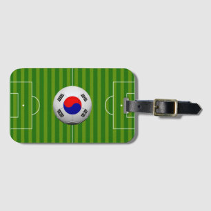 Étiquette À Bagage Champ de football avec la Corée du Sud