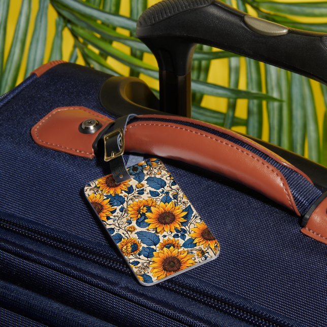 Étiquette À Bagage Champs de tournesol : Oeuvres d'art de beauté radi (Insitu Rectoal 1)