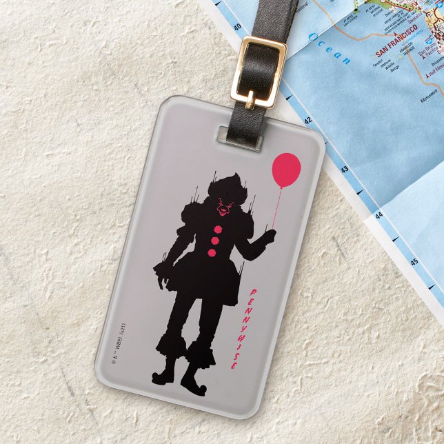 Étiquette À Bagage Chapitre 2 | Silhouette Pennywise (Luggage tag by map)