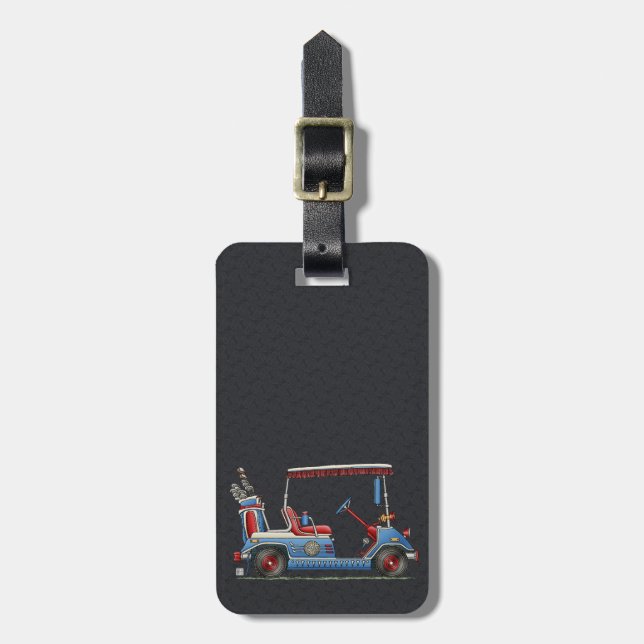 Étiquette À Bagage Chariot de golf mignon (Devant Vertical)