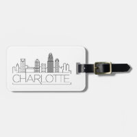Charlotte, Caroline du Nord Stylisé Skyline