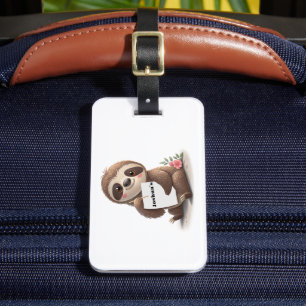 Étiquette À Bagage Charmante Sloth