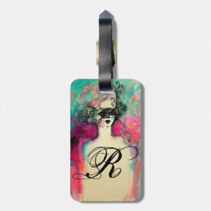 Étiquette À Bagage CHARME MONOGRAM / Beauté mystérieuse avec masque