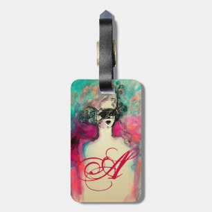 Étiquette À Bagage CHARME MONOGRAM / Beauté mystérieuse avec masque