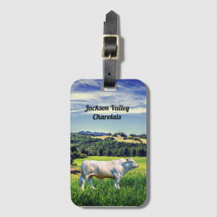 Étiquette À Bagage Charolais Bull