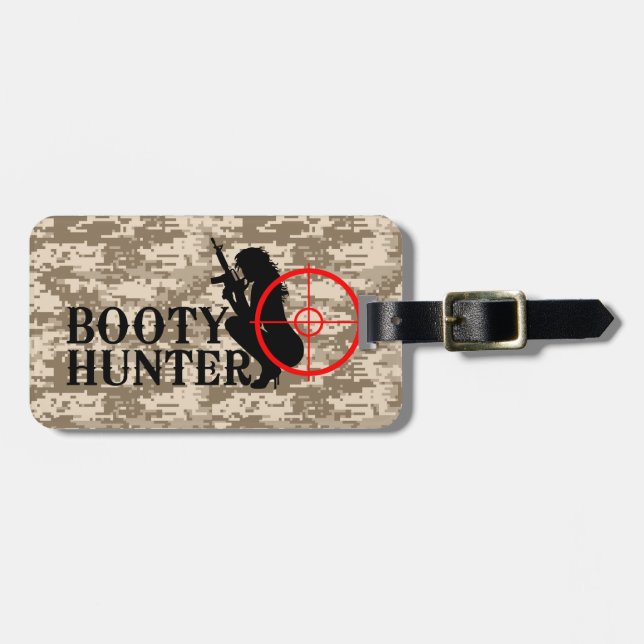 Étiquette À Bagage Chasseur de butin sur le désert Camo (Devant horizontal)