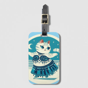 Étiquette À Bagage Chat Danseuse du Ventre