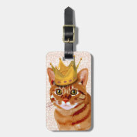 Chat de gingembre avec Portrait de Couronne
