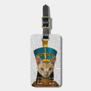 Étiquette À Bagage Chat de la reine égyptienne