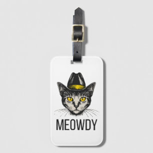 Étiquette À Bagage Chat Drôle de Miaou