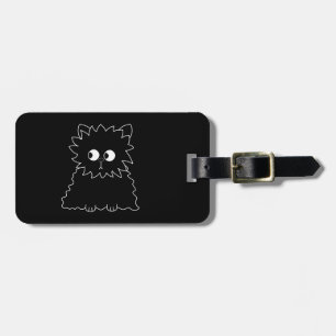 Étiquette À Bagage Chat persan noir mignon