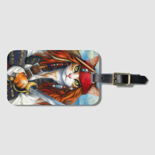Étiquette À Bagage Chat pirate de Swashbuckler   Imaginaire Caractère