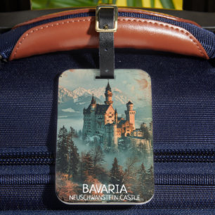 Étiquette À Bagage Château de Bavaria Neuschwanstein Vintage