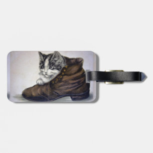 Étiquette À Bagage Chaton en chaussure