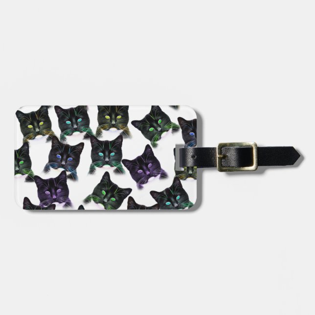 Étiquette À Bagage Chats cool (Devant horizontal)