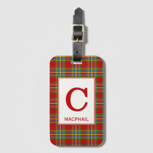 Étiquette À Bagage Chattan Tartan Coloré écossais Plaid Motif