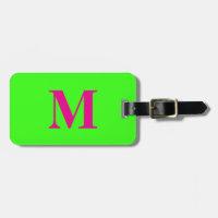 Chaud rose néon vert Monogramme Nom Cadeau Favor 2