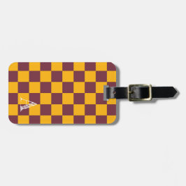 Étiquette À Bagage Checkerboard Sports Team Colors School INITIAL fun
