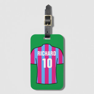 Étiquette À Bagage Chemise de football en Claret & Bleu