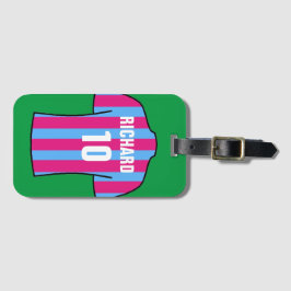 Étiquette À Bagage Chemise de football en Claret & Bleu